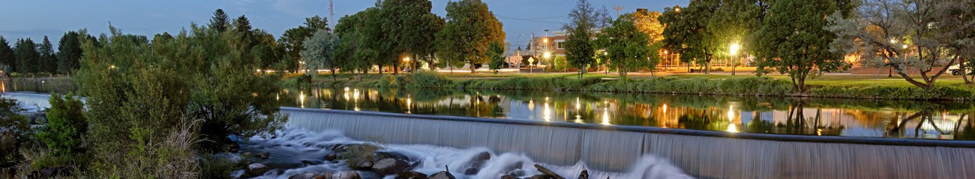 photo of river looking downtown