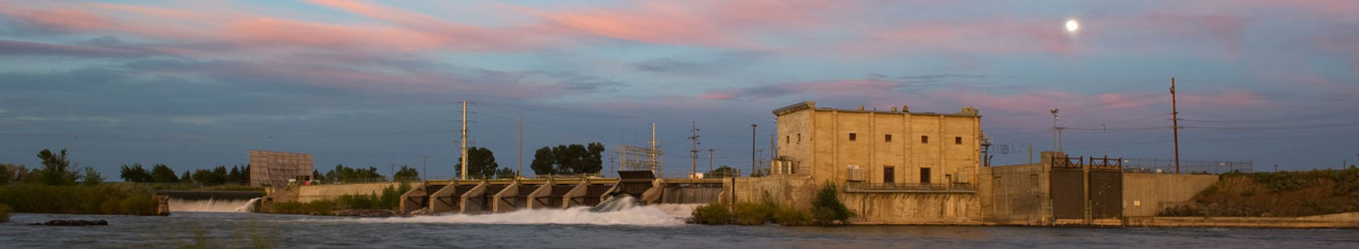 photo of power plant at golden hour