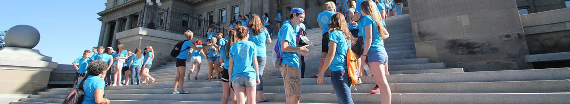 Photo of youth group on a tour