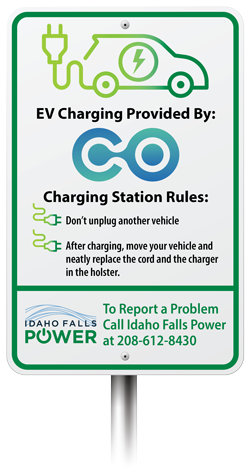 EV charging sign