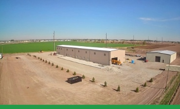 Aerial of peaking plant construction site